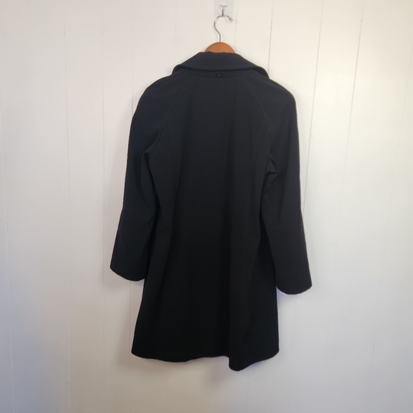 London Fog Black Classic Trench Coat Rain Jacket Size Small - Picture 2 of 8